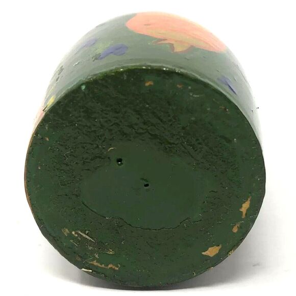 Matryoshka Russian Chime Doll Vintage Hand Painted Roly Poly Folk Art Set of 2 - Picture 15 of 16